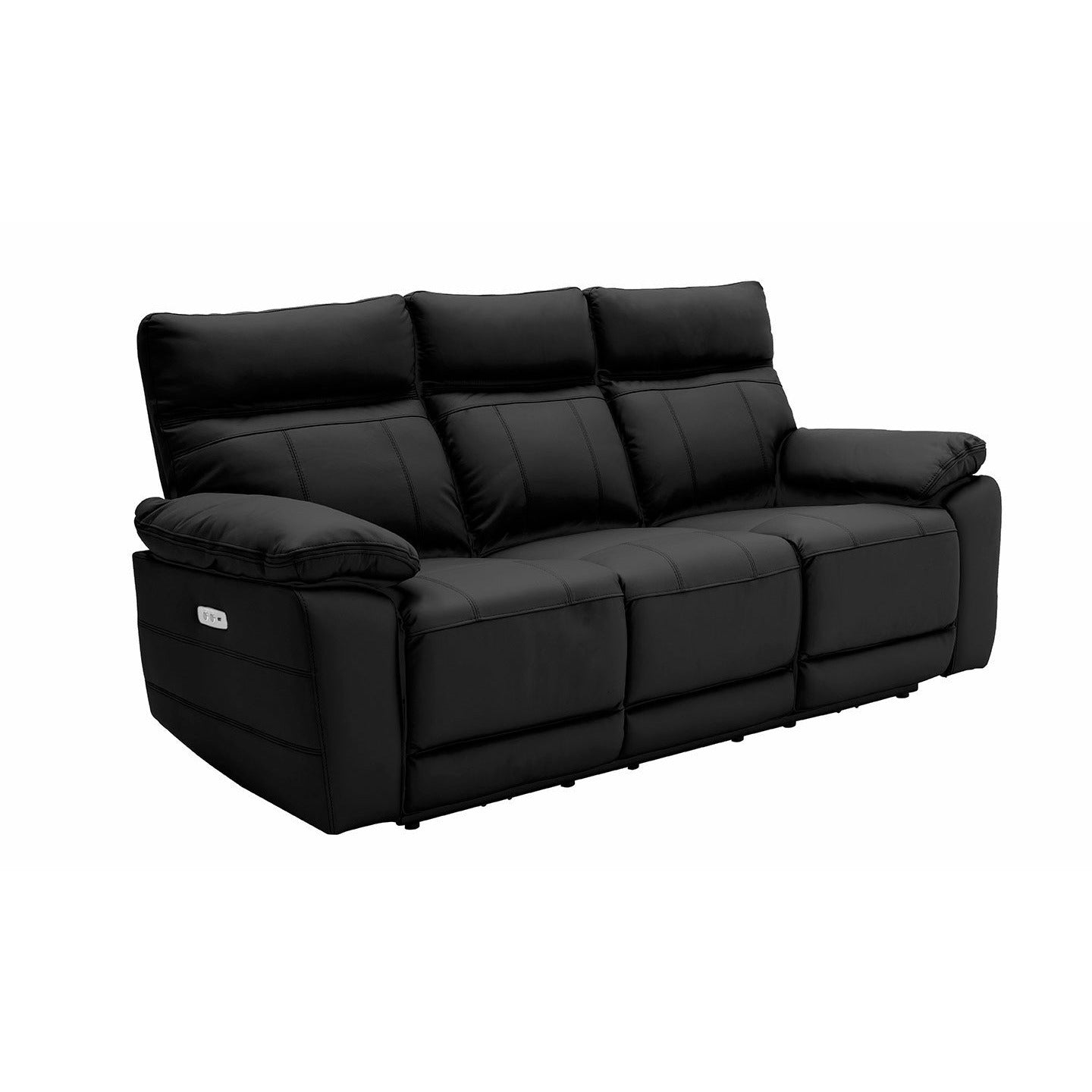 LUCCA Electric  3 SEATER RECLINER - Black