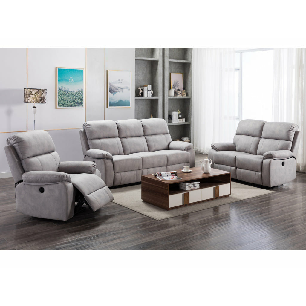 Stanford All Power Recling Sofa Range -  Grey