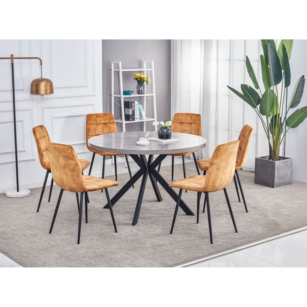 Freddy Round Dining Table - Grey