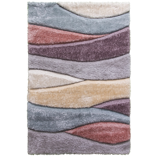 Passion Fluid - 3D Shaggy Rug - Multicolour