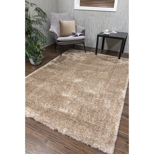 Beige Shaggy Rug - Plush