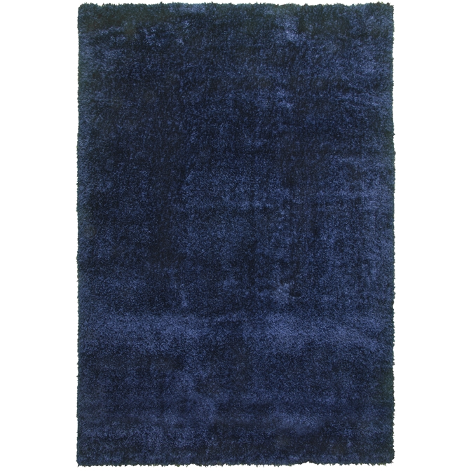 Navy Blue Shaggy Rug - Plush