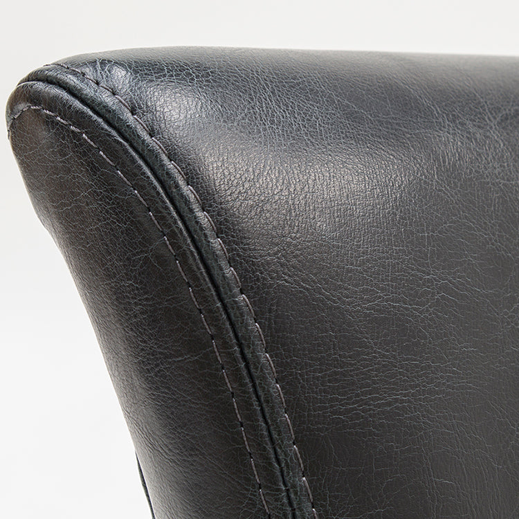 Duke Bar Stool Ink Blue Bicast Leather