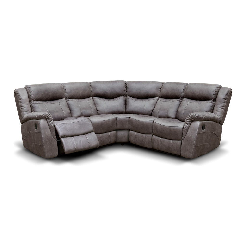 Nevada Corner Sofa  - Dark Grey Suede Fabric
