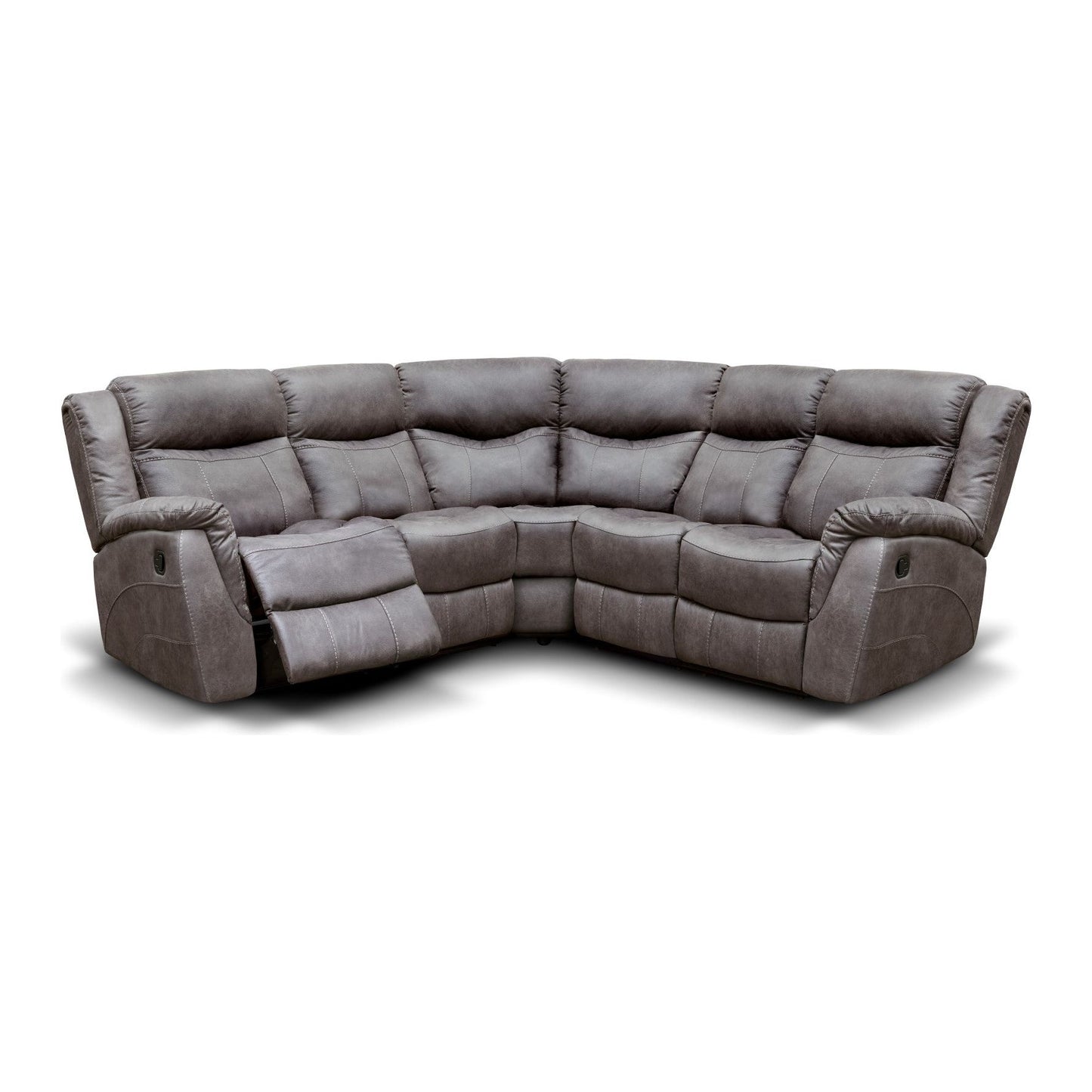 Nevada Corner Sofa  - Dark Grey Suede Fabric
