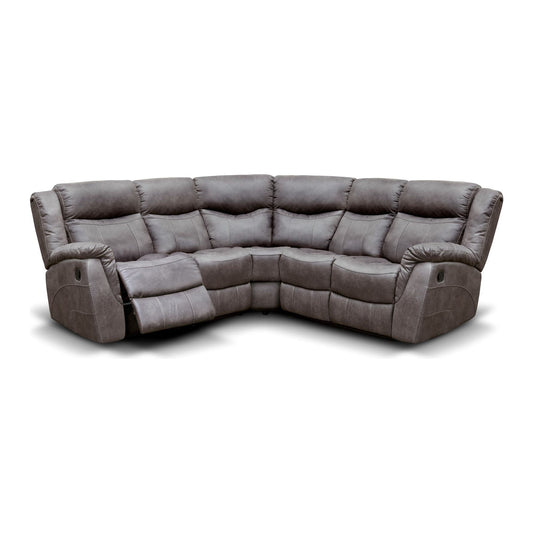 Nevada Corner Sofa  - Dark Grey Suede Fabric