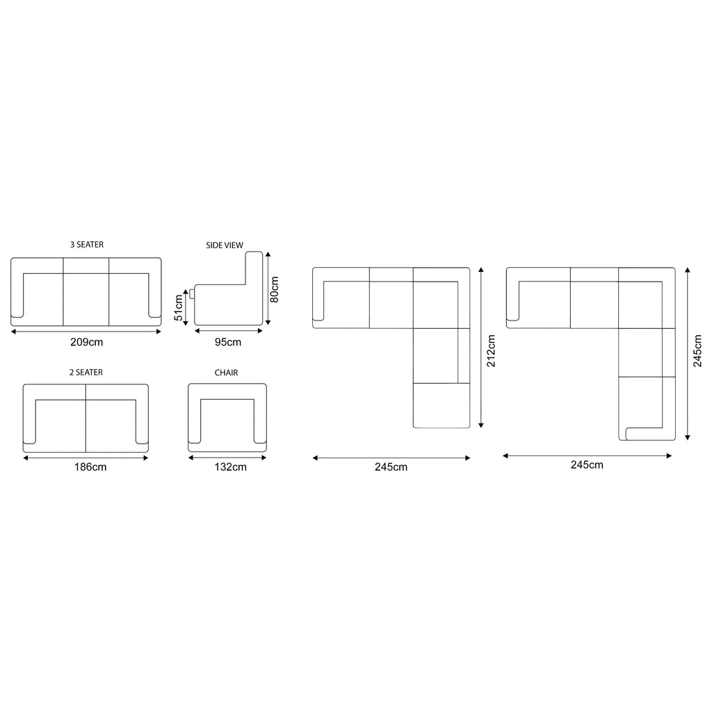 Kensington  Sofa Range  - Alaska Platinum  Fabric