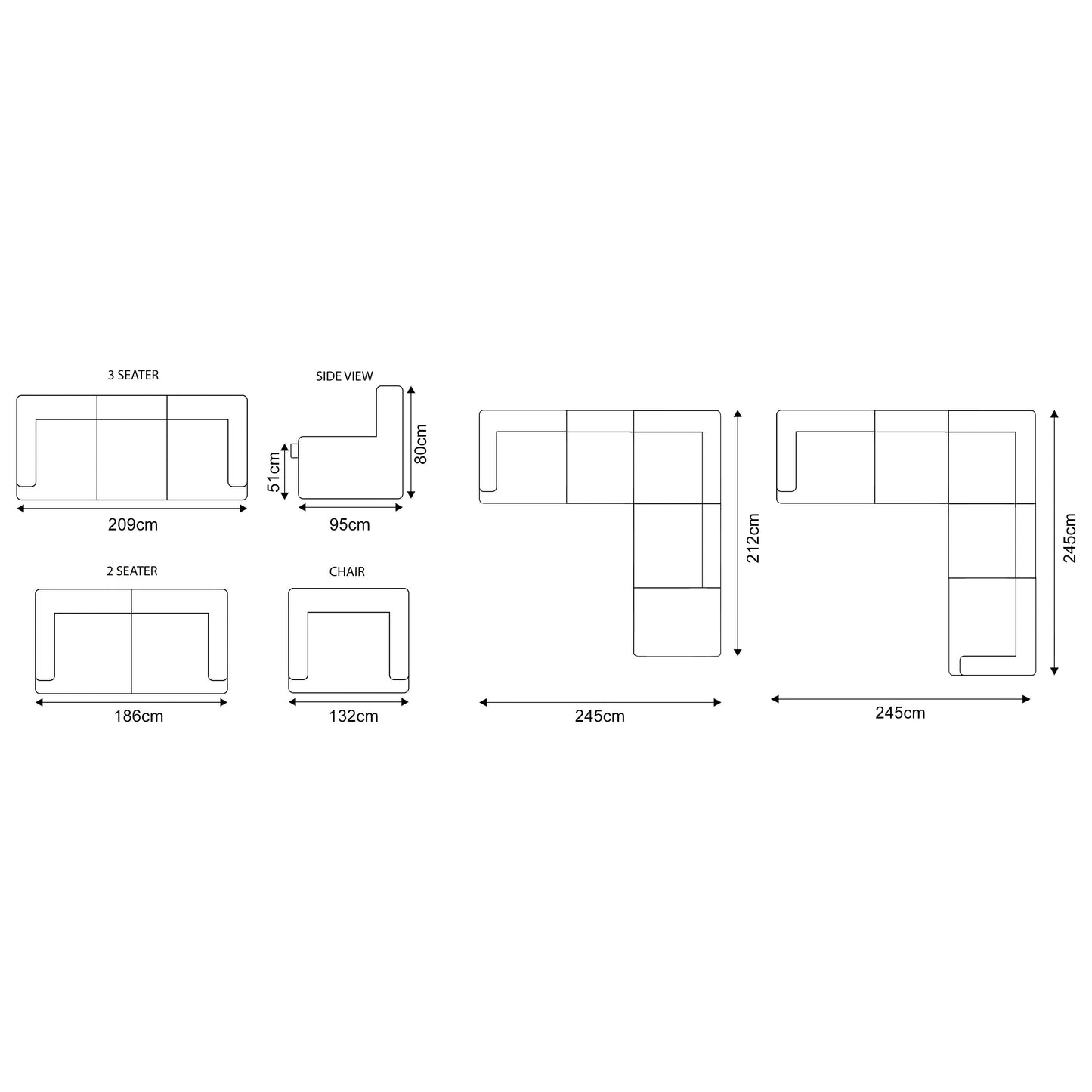 Kensington  Sofa Range  - Alaska Platinum  Fabric