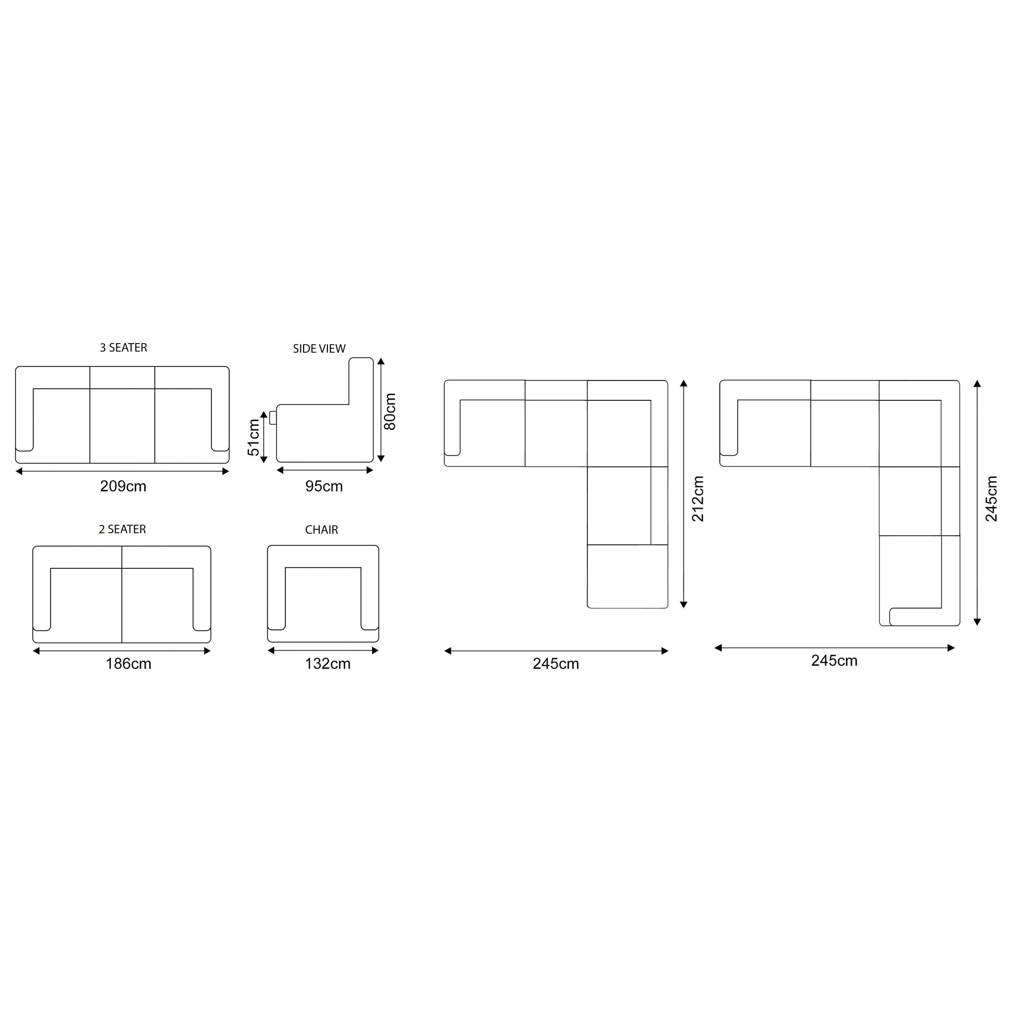 Kensington  Sofa Range  - Alaska Platinum  Fabric
