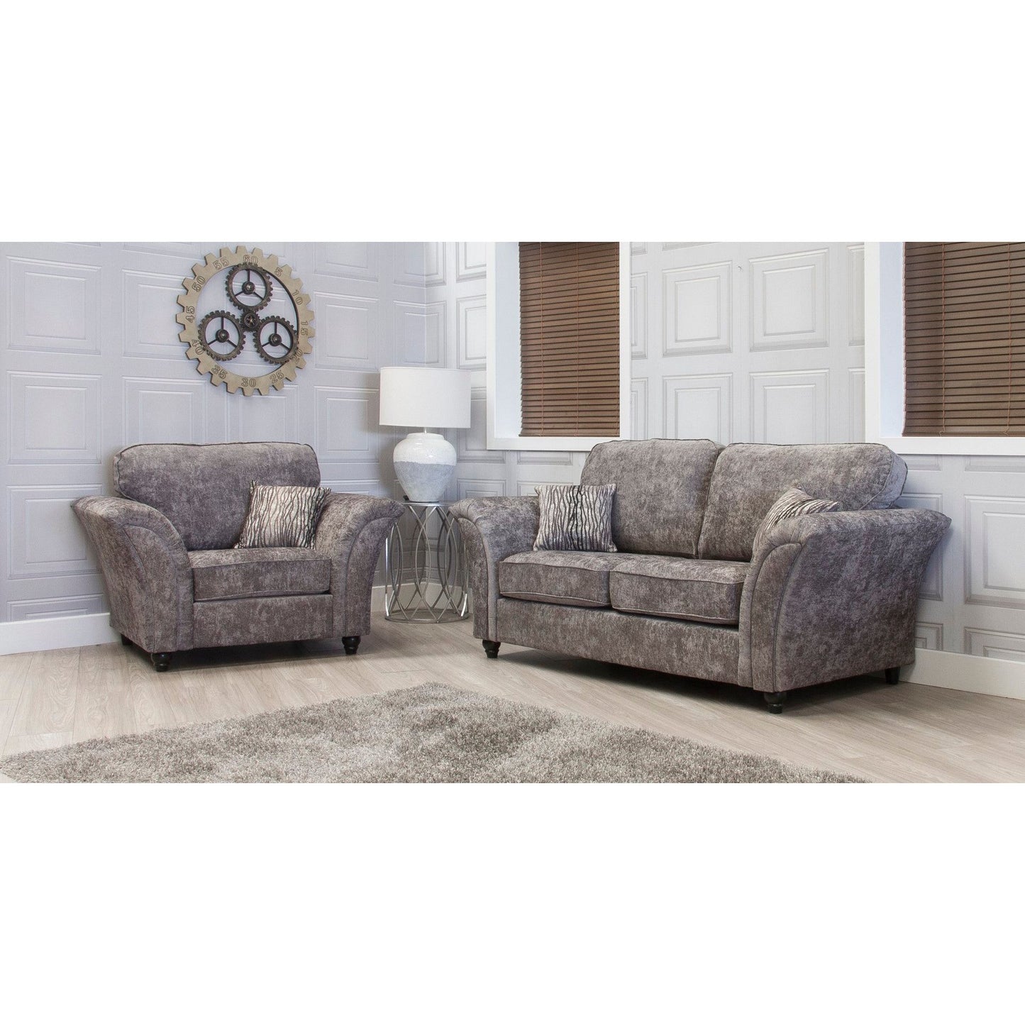 Kensington  Sofa Range  - Alaska Platinum  Fabric