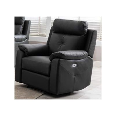 Renzo Full Leather Electric recliner Sofa Range  - Anthracite