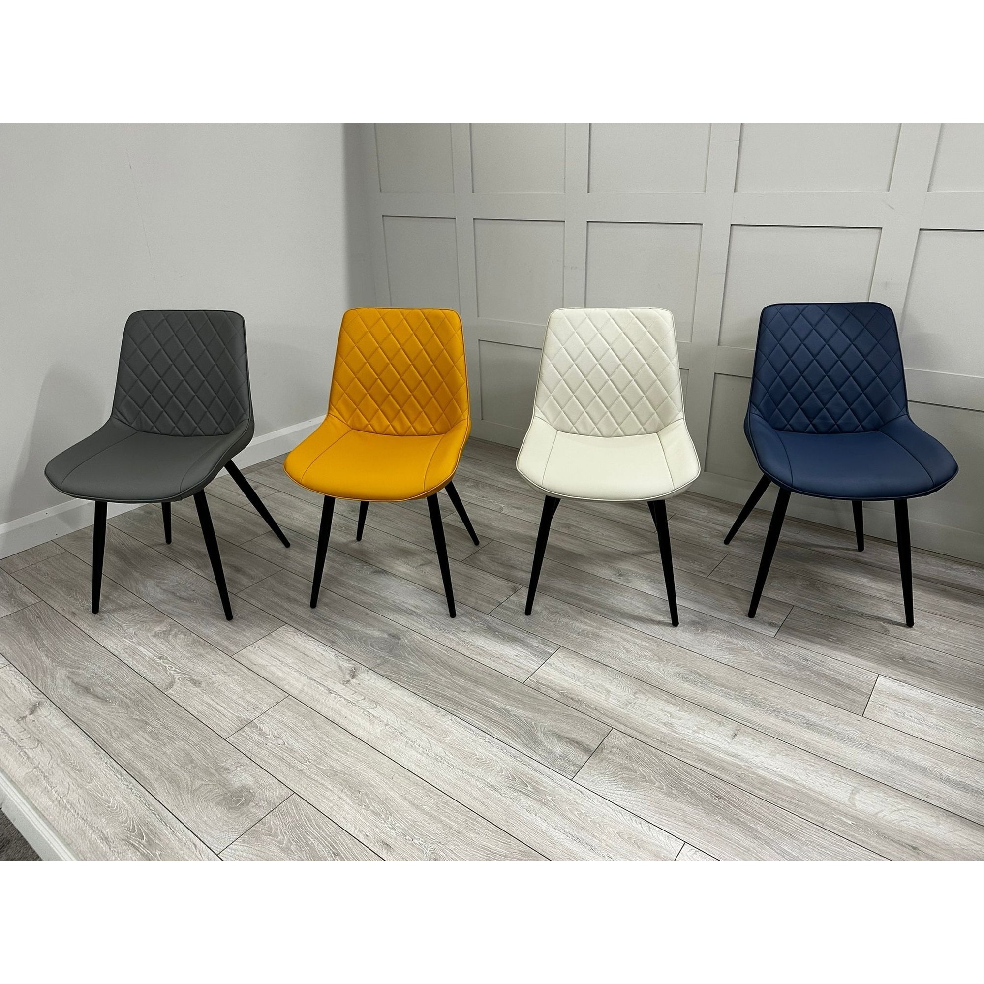 Selena - Mustard leatherette Dining Chair