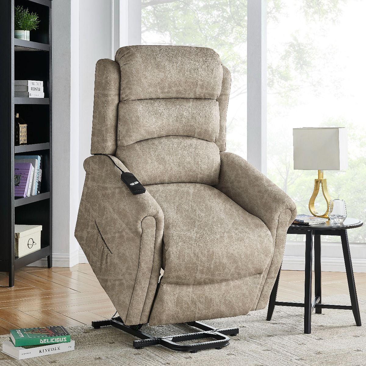 Theodore lift & tilt Dual Motor Armchair - Truffle