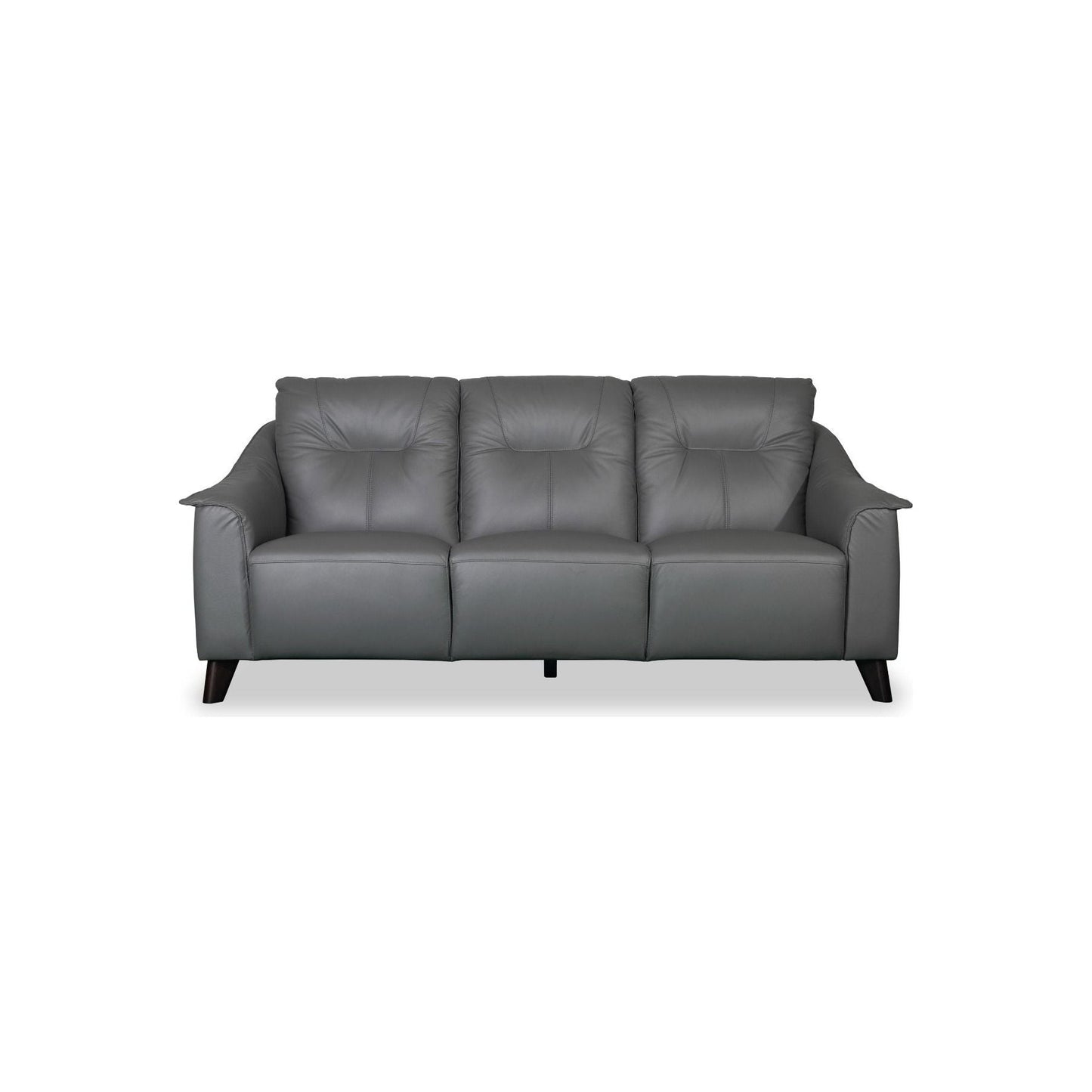 Ezra 3 Seater - Dark Grey Leather
