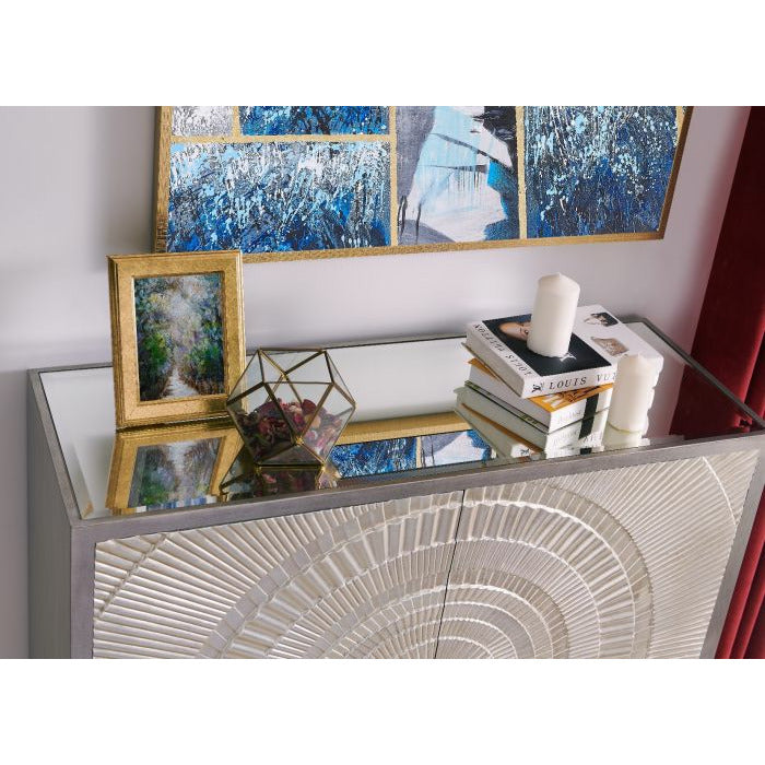 Sienna 2 Door Sideboard Champagne Silver