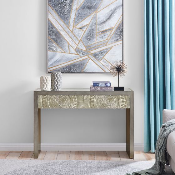 Sienna Console Table Champagne Silver