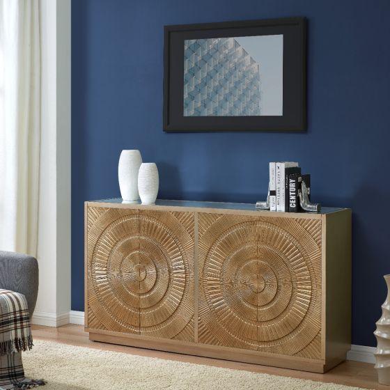 Sienna 4 Door Sideboard Gold