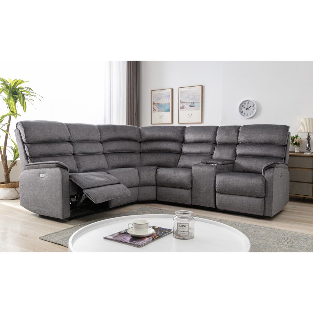 Doralee Electric Corner - Grey Fabric