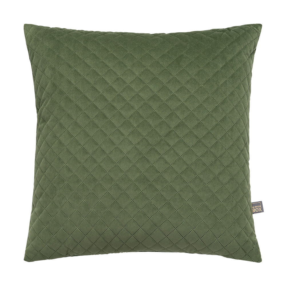 Scatter Box Erin Diamond 50x50cm Cushion, Earth Green
