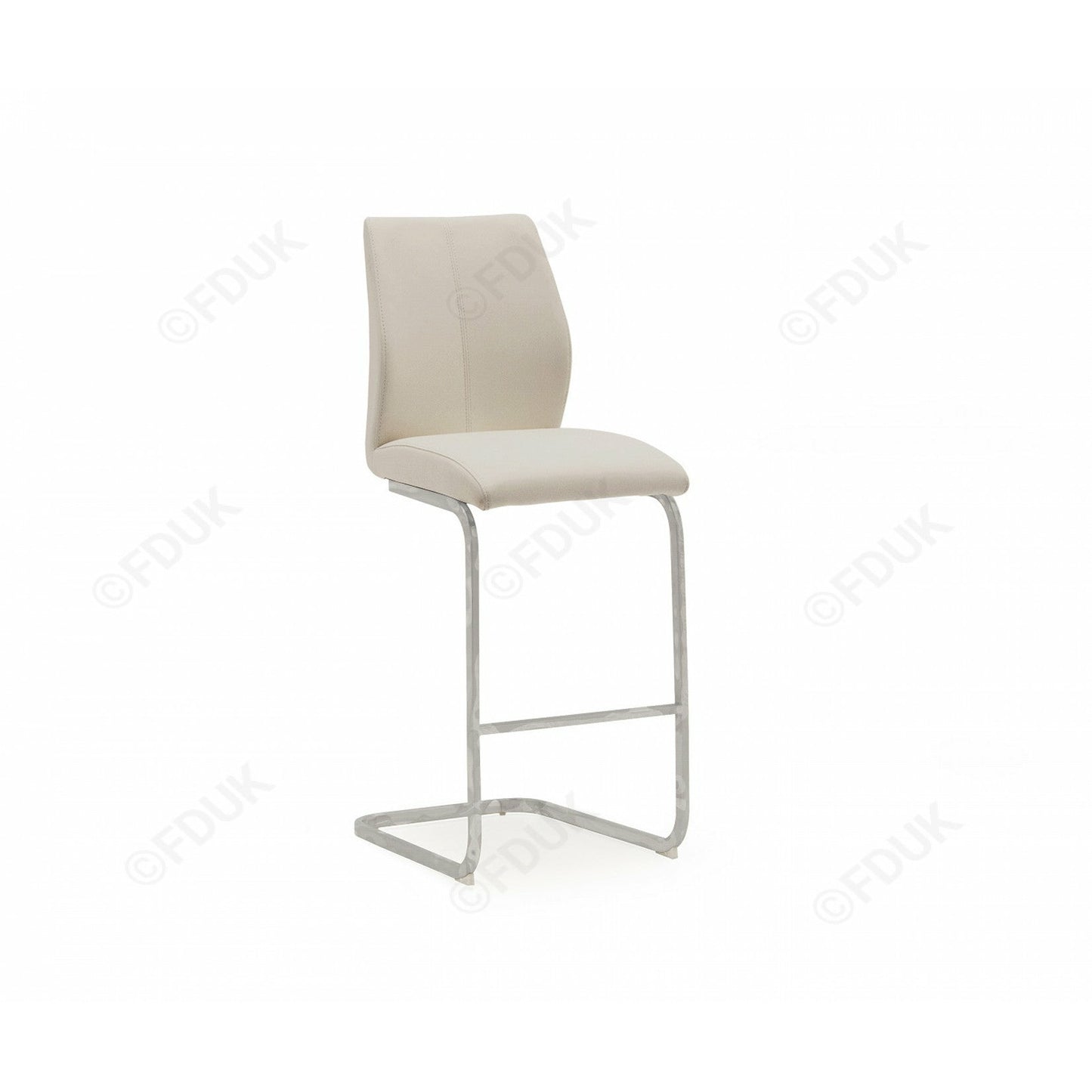 Elis Bar Stool Taupe - Chrome Leg