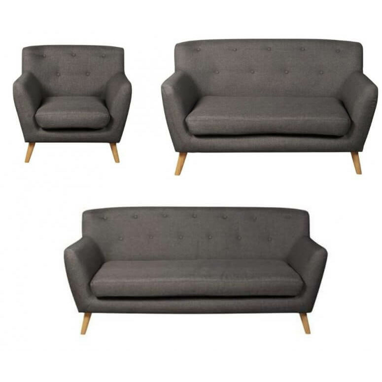 Eton Sofa Range  Grey  Fabric