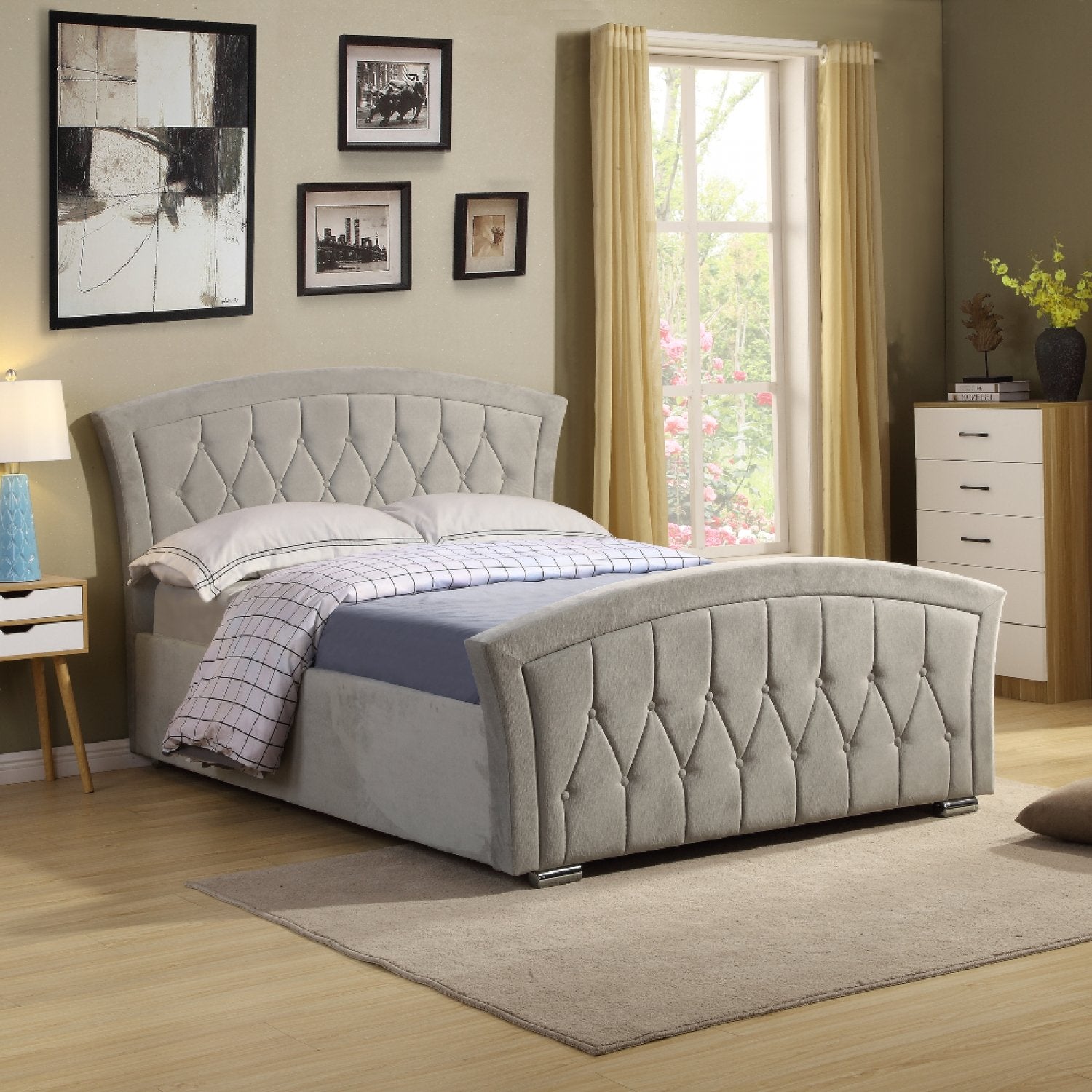 Lauren Gaslift Bed Light Grey