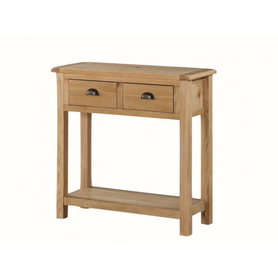 Clonmel Oak 2 Drawer Console Table