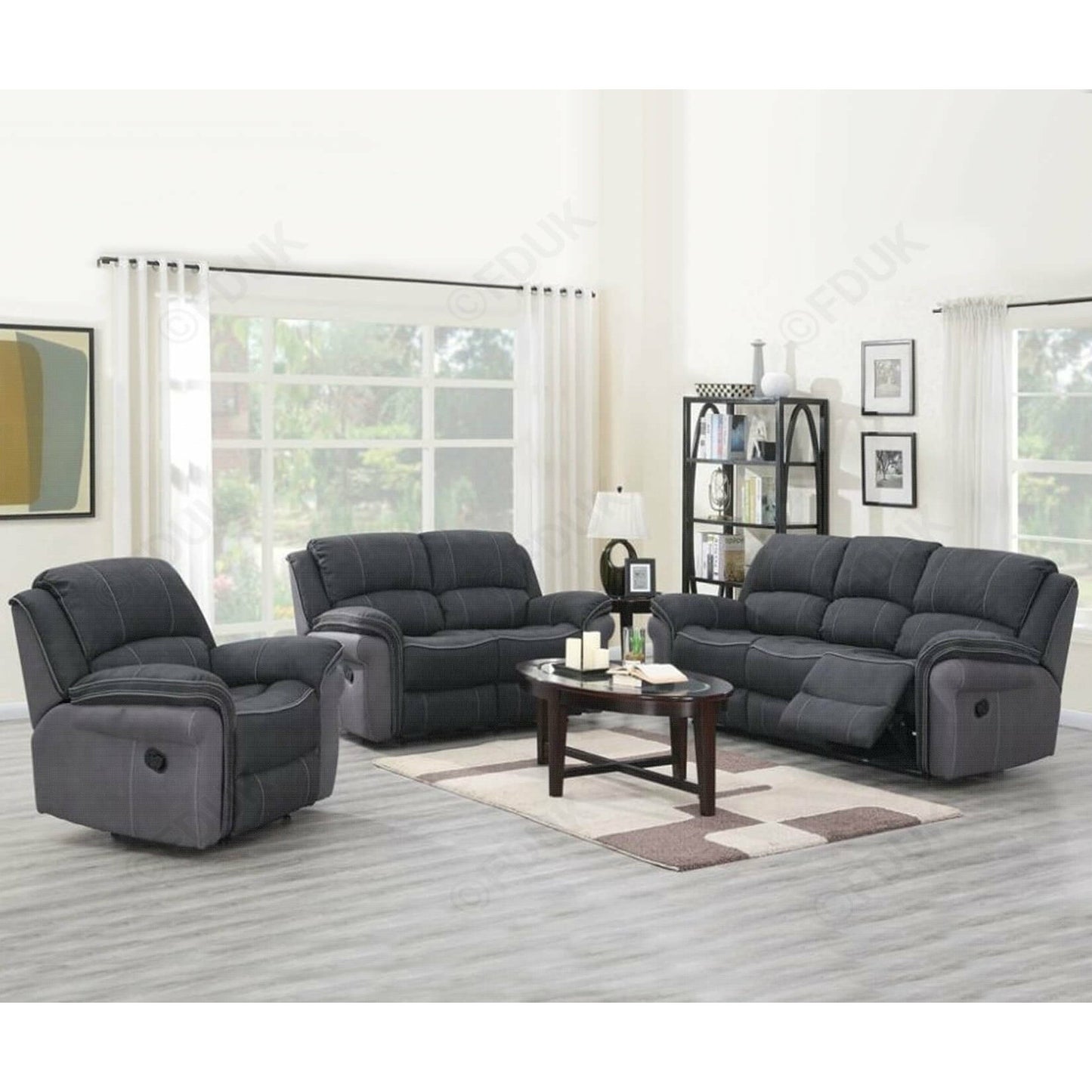 Bambury Fusion 2 Seater Charcoal