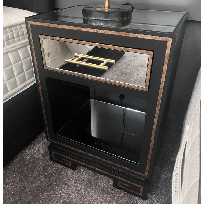 Black & Gold Bedside Locker