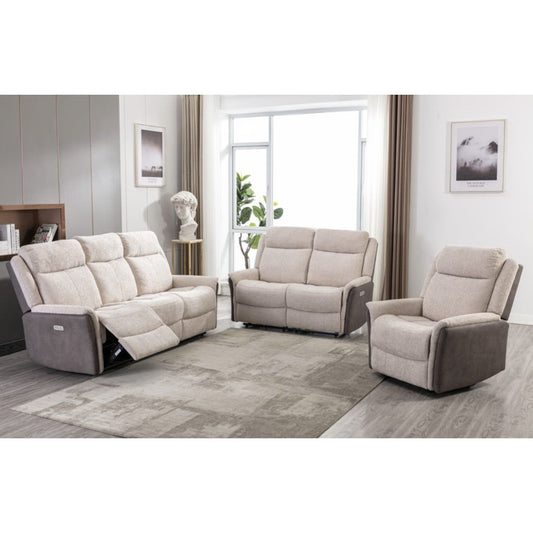 Nala  Electric Recliner Sofa Range -  Fusion Beige fabric