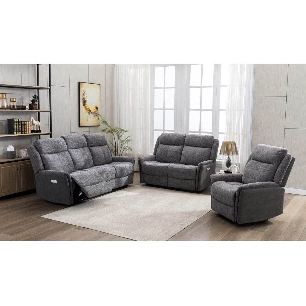 Nala  Electric Recliner Sofa Range -  Fusion Grey fabric