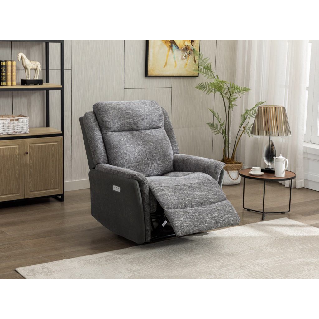 Nala  Electric Recliner Sofa Range -  Fusion Grey fabric