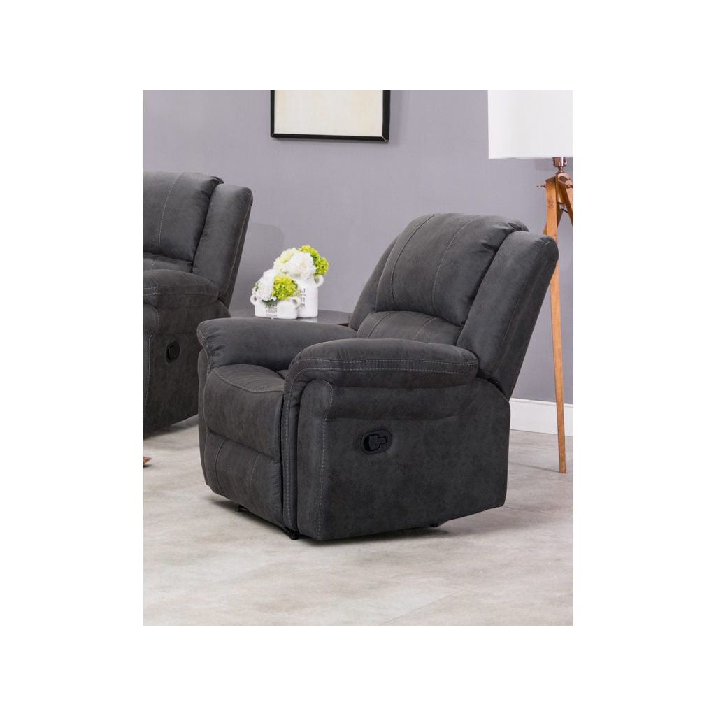 Pippa Reclining  Sofa Range - Dark Grey Fabric