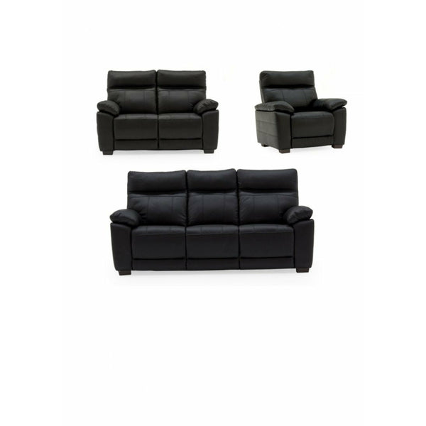 Lucca Italian Leather / Match Range Fixed Black