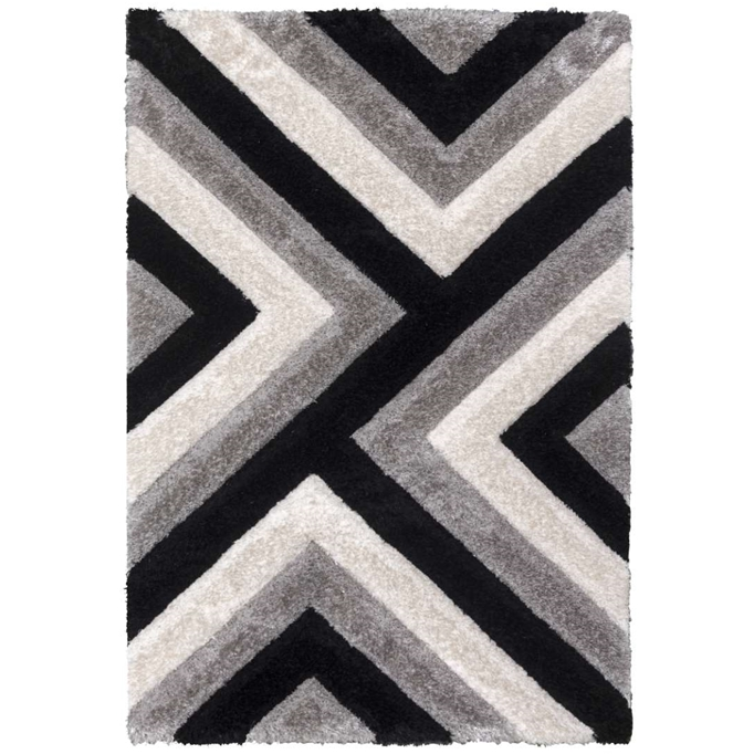 Luxus Cascade - 3D Shaggy Rug - Grey