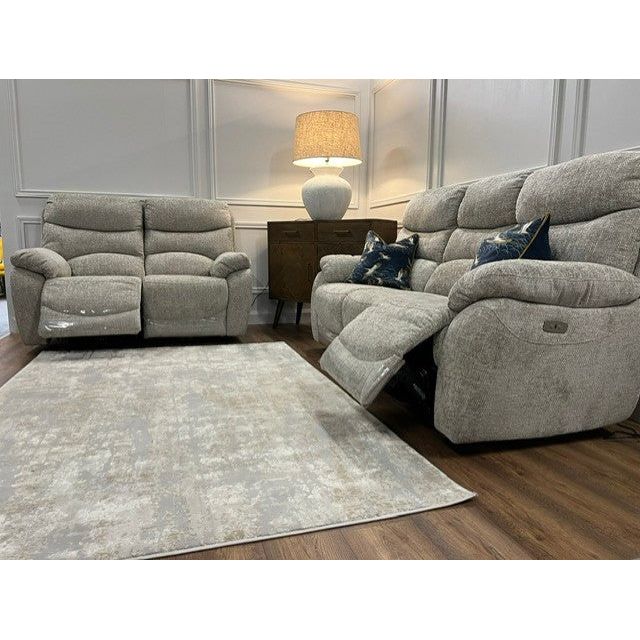 Lenny Electric Sofa Range  - Stone Chanel Fabric
