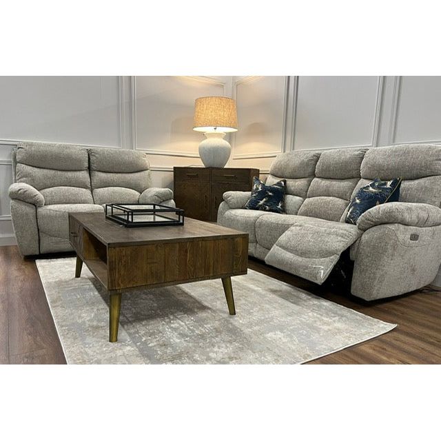 Lenny Electric Sofa Range  - Stone Chanel Fabric