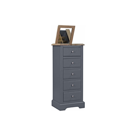 Bromley Tall Boy With Mirror - Charcoal