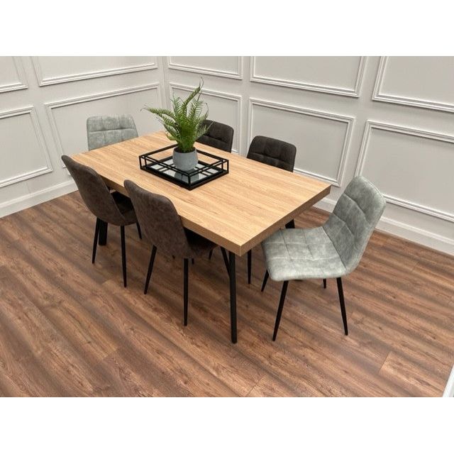 Freddy  Dining Table 1.6m Set  - Oak