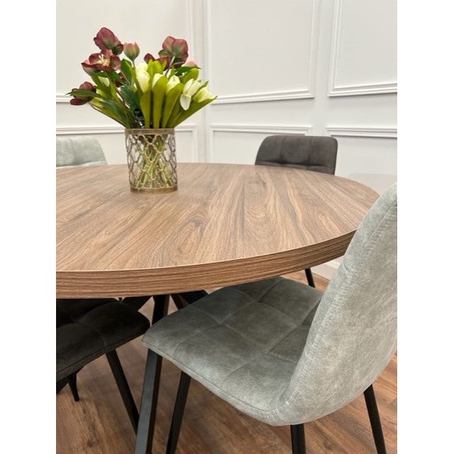 Freddy Round Dining Table Set  - Walnut