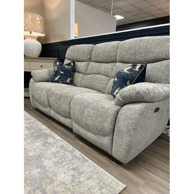 Lenny Electric Sofa Range  - Stone Chanel Fabric