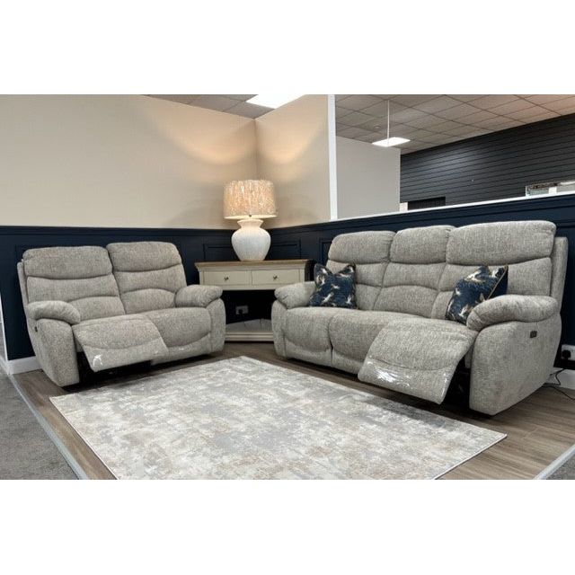 Lenny Electric Sofa Range  - Stone Chanel Fabric