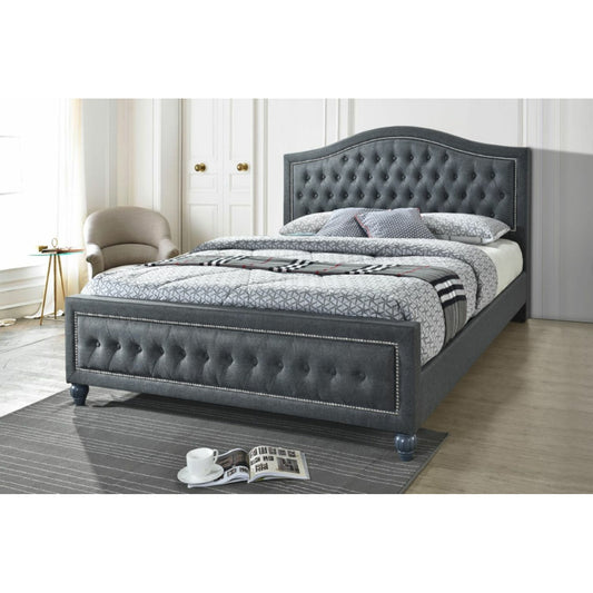 Ollie Bed Frame - Grey fabric