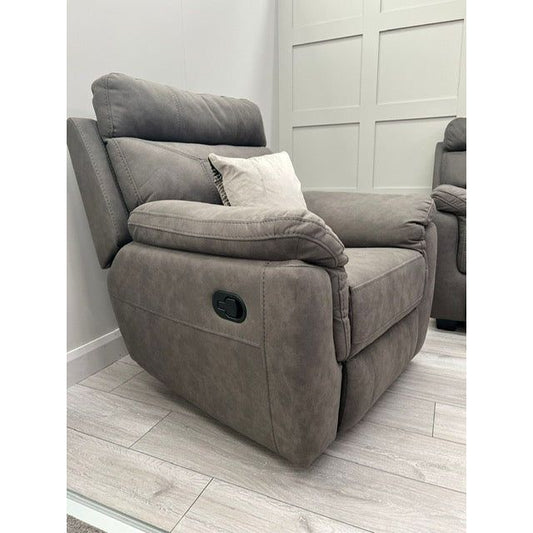 Noah Sofa Range Grey 1 Seater (Recliner)