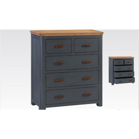 Canterbury Oak Tall Chest Midnight