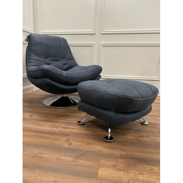 Nevada Reclining  Sofa Range - Denim Suede Fabric