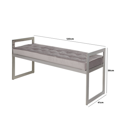 ZENRITH STEEL BENCH - GREY
